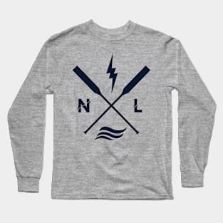 NovaLuxe Iconic Navy Long Sleeve T-Shirt